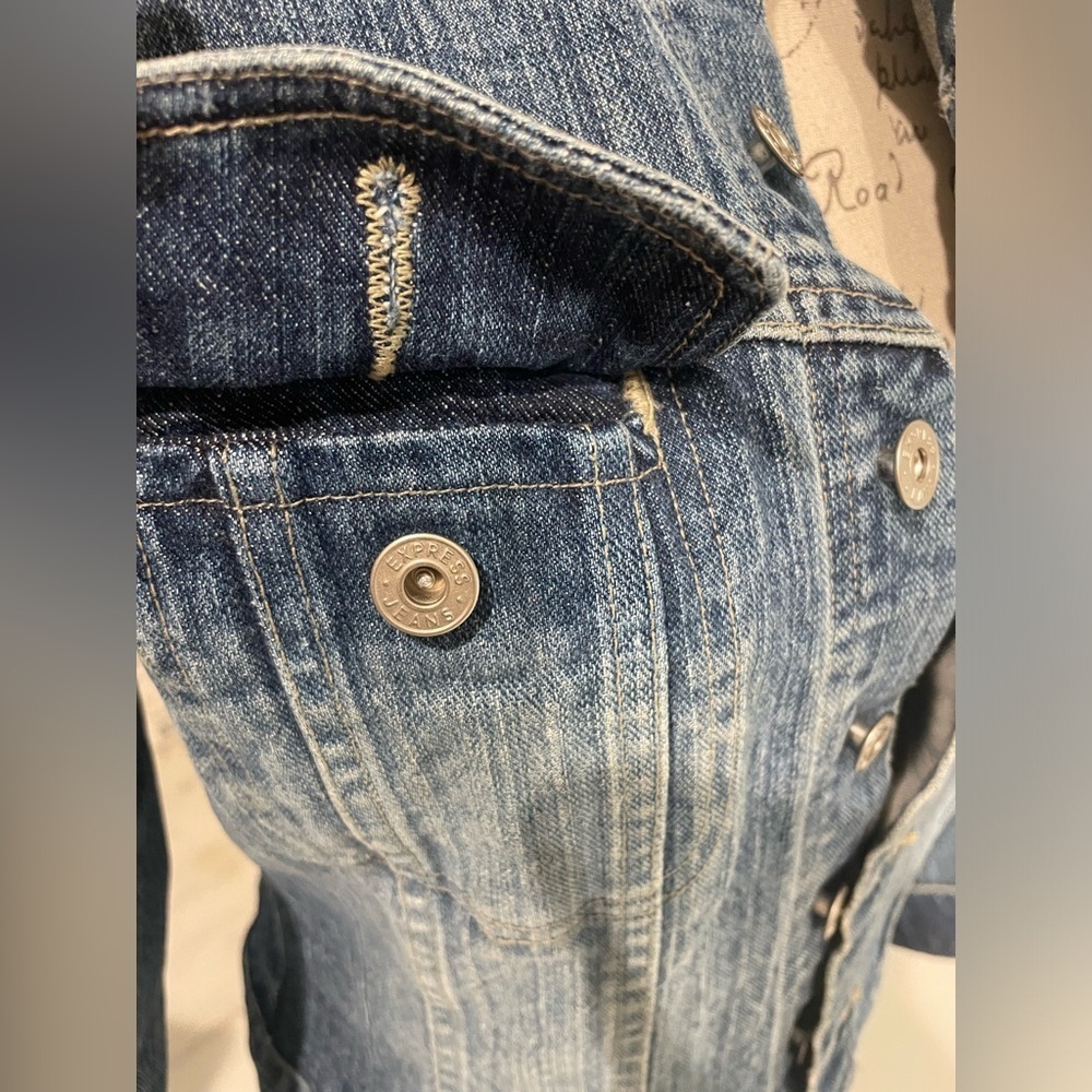 Express Blue Denim Jacket - Picture 5 of 7